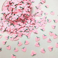 20glot 5mm Pink Peach Polymer Clay Slices for DIY Crafts Plastic Klei Mud Particles Fruit Clays Sprinkles