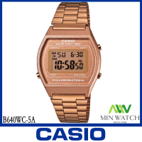 นาฬิกา รุ่น นาฬิกา Casio (ประกัน CMG ศูนย์เซ็นทรัล 1 ปี) นาฬิกาข้อมือผู้ชาย-ผู้หญิง B640WC-5A สายสแตนเลสเคลือบทอง MIN WATCH รุ่น B640WC-5ADF