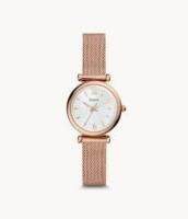 *[ของแท้ รับประกันโดยเซ็นทรัลกรุ้ป] Fossil นาฬิกา ES4433 รุ่น CARLIE MINI ขนาดหน้าปัด 28MM สีโรสโกลด์ [รับประกัน 2ปี*]