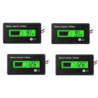 4 Pcs DC 12V 24V 36V 48V 72V Battery MeterBattery Capacity Voltage Indicator Lead-Acid and Lithium Ion Battery Indicator