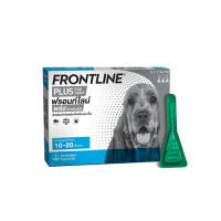 Frontline Plus ฟรอนท์ไลน์ พลัส ยาหยดกำจัดเห็บหมัด สำหรับสุนัข น้ำหนัก 10-20 กิโล. (1 กล่อง,3 หลอด)