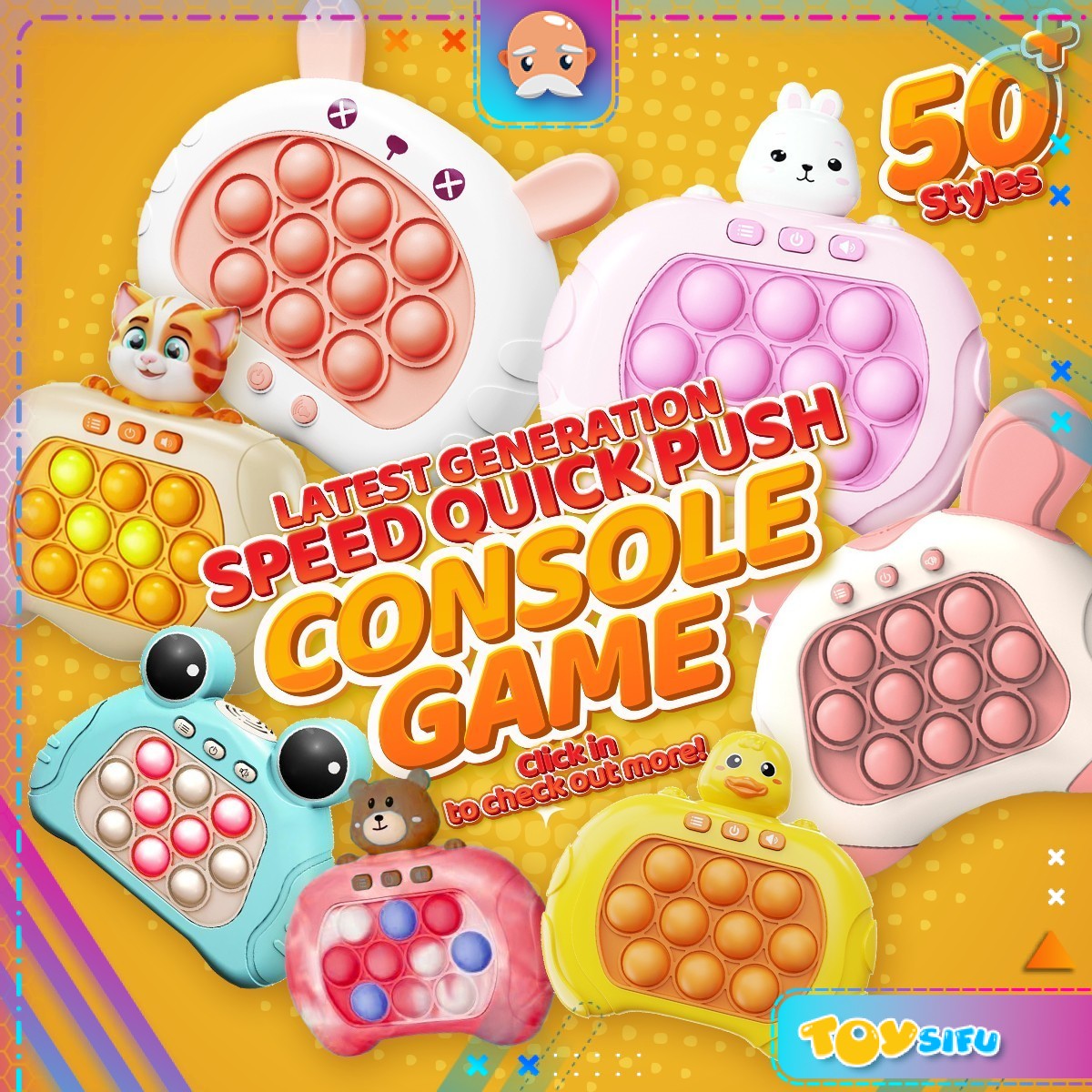Pop It Speed Fidget Widget Push Game Level Up Stage Challenge Soft Sensory Toy Toddler Kid Children Mainan Kanak