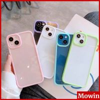 BOUND （in stock）Mowin - เคสไอโฟน iPhone 13 Pro Max เข้ากันได้สำหรับ เคส iPhone ซิลิโคนนุ่มเคสใสเคสรูขนาดใหญ่กล้องป้องกันแหวนกันกระแทกสีลูกกวาดกรอบสีดำสีขาวสีชมพูสีม่วงสีฟ้าสไตล์เรียบง่ายสำหรับ เข้ากันได้สำหรับ iPhone 13 Pro Max iPhone 12 Pro Max iPhone 1