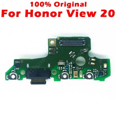 บอร์ดชาร์จสำหรับ Huawei Honor View 20ชาร์จพอร์ต Usb บน Honor V20 Pcb ตัวเชื่อมต่อแบบแท่นยืดหยุ่นอะไหล่สายเคเบิล