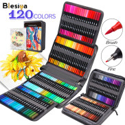 Blesiya 120Color Dual Tip Brush Pen Drawing Paint Markers for Books