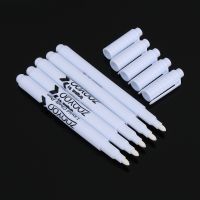 [HOT BYIIIXWKLOLJ 628]ปากกามาร์กเกอร์โลหะแก้วสีขาว5/10ชิ้นปากกาเป็นมิตรกับสิ่งแวดล้อมทนทานลบได้ชอล์กฝุ่นสีชอล์คโรงเรียน