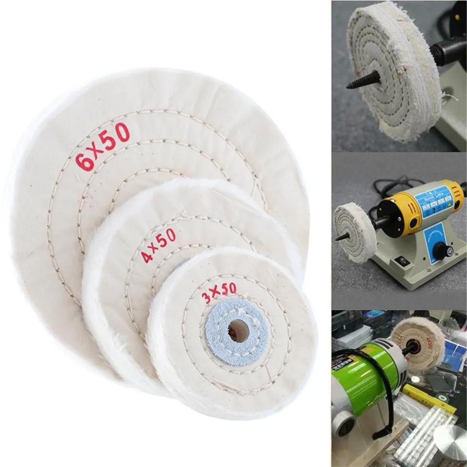 3''/4'' Cloth Polishing Wheels 50 Layers Thicken Cotton Lint/Sisal