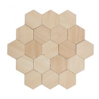 【CC】☋♙  10-90mm Hexagon Blank Slices Unfinished Discs Hanging Embellishments Crafts for Crafting Wedding