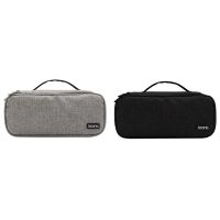 BOONA 2x Travel Storage Bag Multi-Function Storage Bag for Laptop Adapter,,Data Cable,Charger,Gray &amp; Black