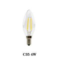 【❗】 Galxo หลอดไฟไส้เทียน LED C35,หลอดไฟแบบเอดิสัน E14 220V 240V 4W 8W 12W C35L หลอดไฟสีวอร์มไวท์สไตล์วินเทจย้อนยุค