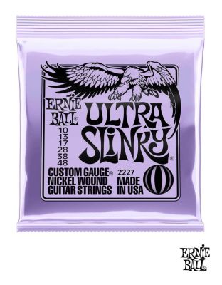 ERNIE BALL  2227 สายกีตาร์ไฟฟ้า เบอร์ 10 แบบผสม ของแท้ 100% รุ่น Ultra Slinky (.010 - .048) ** Made in USA **