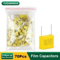 50Pcs/70Pcs Safety Capacitor Kit 275VAC X2 Series 0.01UF~2.2UF 10Values Polypropylene Film Capacitors 102K-105K Assorted Set