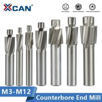 XCAN เครื่องตัดมิลลิ่ง HSS เครื่องมือ M3-M12ปลายประแจแฉกนำร่องเจาะรูปลายดอกเคาเตอร์ซิงค์โรงงานเครื่องมือบดดอกเจาะ CNC