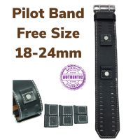 สายนาฬิกาหนังแท้ สายหนังรุ่นนักบิน Pilot Band Strap (Free Size 18-24mm)