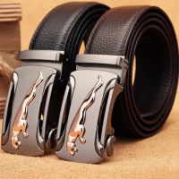 Belt Mens Leather Pure Cowhide Automatic Buckle Young People Trend Belt Business Casual Mens Trouser Belt