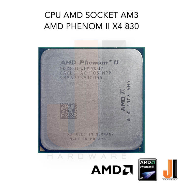 cpu-amd-phenom-ii-x4-830-4-cores-4-threads-2-8-ghz-6-mb-l3-cache-95-watts-tdp-no-fan-socket-am3-สินค้ามือสองสภาพดีมีการรับประกัน