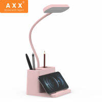 2021AXX Desk Lamp LED Dimmable Office Table Lamps for Study Room Cute Pink USB Rechargeable Battery Small Desk Light for Teen Girls