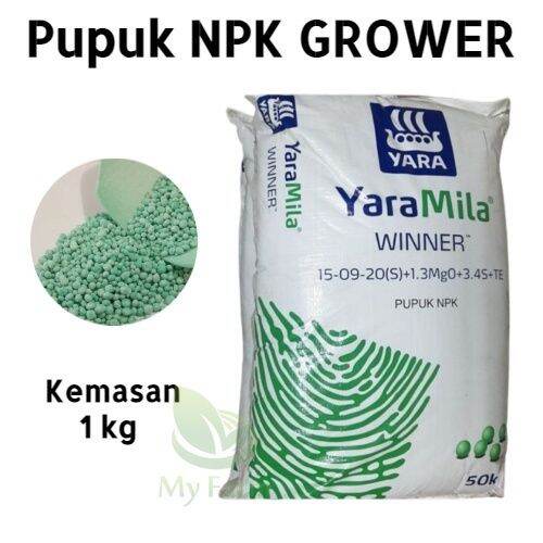 Pupuk Npk Yaramila Winner 15 - 09 - 20 (S) Kemasan 1 Kg Atau Grower ...