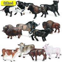 ใหม่การจำลองฟาร์มสัตว์ป่า Solid Milk Cow Bison ชุดสูทขนาดเล็กเคลื่อนย้ายได้ PVC ของเล่นเด็กคอลเลกชันของขวัญ