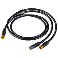 HiFi Audio Pure Silver RCA to 2RCA Cable for Subwoofer to Amplifier