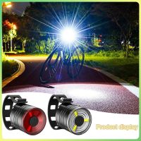 【LZ】⊙✽☏  Multi modos de iluminação bicicleta luz freio da cauda lâmpada à prova dwaterproof água led noite equitação luz advertência com cabeça liga alumínio