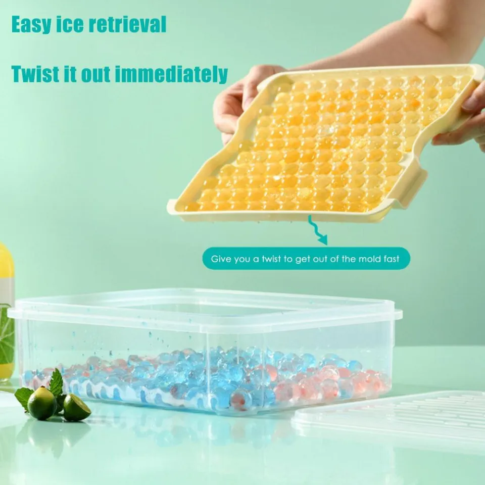 One-button Press Type Ice Mold Box, Kitchen 64 Grid Ice Cube Maker