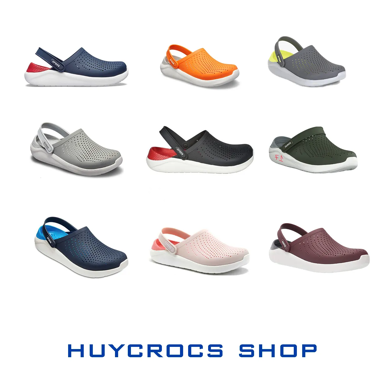 Dép sục nam nữ CROCS LITERIDE trơn, sục nhựa siêu bền, đi mưa, mẫu mới  phong cách hàng chuẩn xịn 