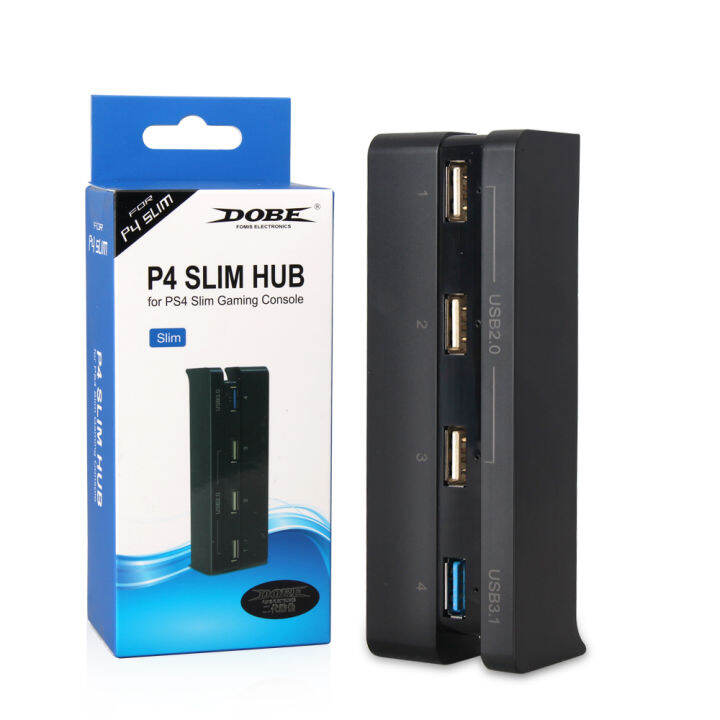 dobe-hub-for-ps4-slim-super-speed-usb-3-0-4-in-1-usb-3-0-and-3-usb-2-0-ports-usb-splitter-hub-adapter-for-playstation-4-slim