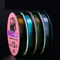 （A Decent035）120m Speckle carp fluorocarbon Fishing Line Thread 3D Invisible Camouflage Nylon Rubber Algae