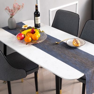 ♗ European-style imitation cotton linen non-slip pvc table runner placemat restaurant home table heat insulation pad coaster spot wholesale