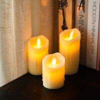 Electronic Flameless LED Candle Light Real Paraffin Wax Pillars With Realistic Swing Flames For Party/Wedding /Christmas Décor