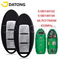 JHTJHNDTGFJHND Datong World Car Remote Control Key สำหรับ Nisan X-Trail Qashqai มีนาคม K13 2014-2017 S180144102 S180144104 4A 433Mhz Promixity Card