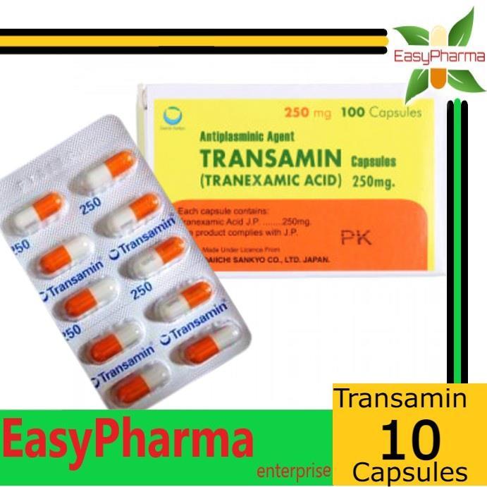 New Tranexamic Acid Capsule 250mg 1strip 10capsules Melasma Prevent Serious Bleeding