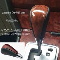 Smooth Leather Walnut Styling ABS Automatic Gear Stick Knob Handle For Toyota Corolla Camry/Harrier Fortuner Crown