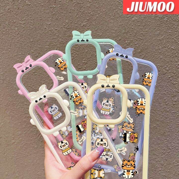 jiumoo-เคส-a04s-ปลอกสำหรับ-samsung-5g-ลายการ์ตูนเสือน่ารักสร้างสรรค์สีสันสดใสน่ารักเลนส์กล้องถ่ายรูปสัตว์ประหลาดตัวเล็กๆเคสโทรศัพท์โปร่งใสแฟชั่นกันกระแทกเคสป้องกันซิลิโคนนิ่ม