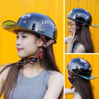 2023 Baseball Cap Helmet Motorcycle Vintage Retro Helmets Summer Open Face Scooter Cruiser Chopper Gangster Universal