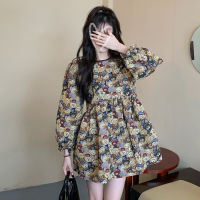 2021OCEANLOVE Autumn Cartoon Vestidos Print Puff Sleeve Japan Style Kawaii Robe Femme Vintage 2021 Ins High Waist Women Dresses