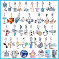 plata charms of ley 925 Ocean Collection Charm Turtle Dolphin Ocean Beads Fit Pandora Bracelet DIY Pendant Woman Jewelry