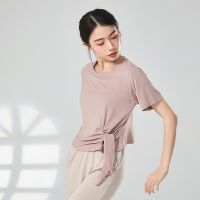 ☋ Side Tie Dance Practice Clothes Top Female Adult Modern National Classical Dance Body Teacher Clothing Dance Clothing