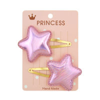 2Pcsset Glitter Cartoon Cartoon Love Heart Crown Hair Clips For Girls Handmade Hairpins Boutique Barrette Kids Hair Accessories