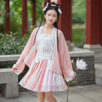 2022 new original Hanfu Song-made Hanfu paired with straight sleeves waist-length Han element short skirt Hanfu female