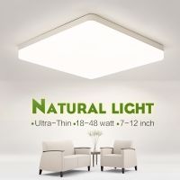 ZZOOI LED Ceiling Lamp Modern Square Ceiling Lights for Room Natural White Warm Cold White 48W Indoor lighting for Living Room Bedroom