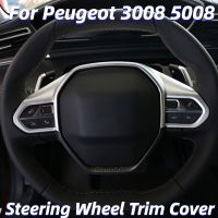 For Peugeot 3008 5008 GT 2017 2018 2019 2020 2021 2022 2023 3008GT 5008GT Car Stee Wheel Button Panel Trim Cover Essories