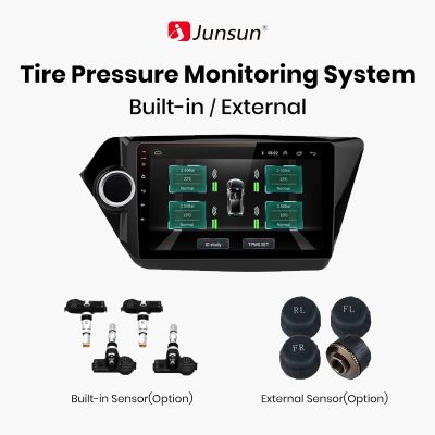【LZ】☏♙卍  Junsun USB Tire Pressure Monitoring Alarm System TPMS com 4 sensores internos para carro DVD Player Navegação Acessórios do carro
