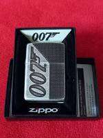 ZIPPO 49033 BOND  BT 007  LOGO   ARMOR CASE ANTIQUE SILVER PLATE  ปี2019  ผิวชุบเงินแท้   รุ่นหนาพิเศษ   ลายแกะลงเนื้อลึก  ตูดตัน  ของใหม่ไม่ผ่านการใช้งาน  มาพร้อมกล่อง