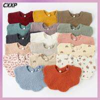 CXXP สีทึบ เอี๊ยมเด็ก drool ผ้าเรอ สำหรับเด็กผู้หญิง ผ้าขนหนูให้อาหารน้ำลาย ผ้าพันคอทารก ผ้ากันเปื้อนเด็ก เอี๊ยมเด็กแรกเกิด