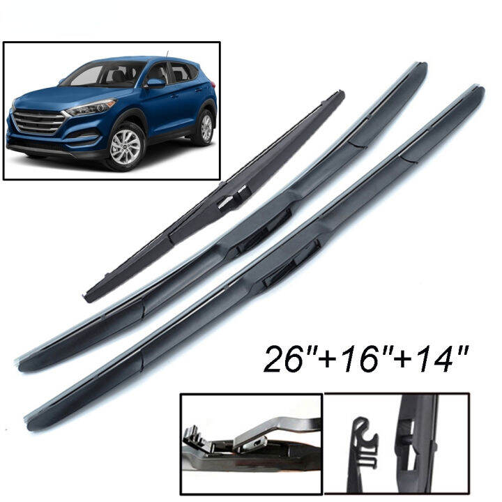 Misima Hyundai Tucson TL MK3 Wiper, Front and Rear Windshields, 2016