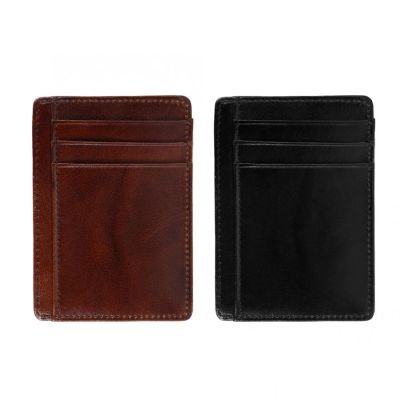 Anti theft Wallet Money Bag Cowhide Credit Card Holder Rfid Blocking Purse Male durability and stability ID Badge Holder