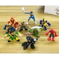 Anime Marvel DC Heroclix Action Figures Hulk Spiderman Iron Man Batman Wolverine Magneto Rogue Thor Model Toy Ornaments Gift