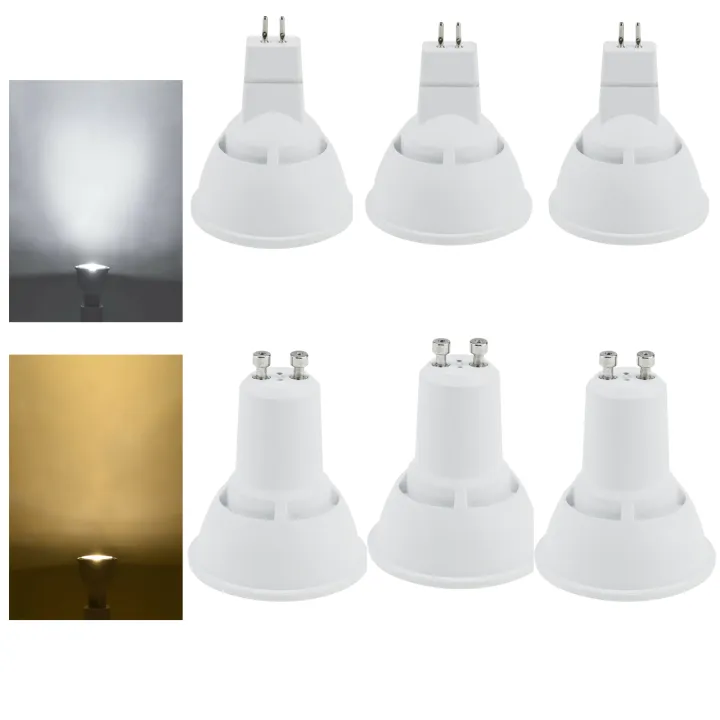 Ranpo 6Pcs Lot 220V Dimmable LED Spotlights GU10 MR16 10W Bedroom Table Lamp Bulbs White Spot